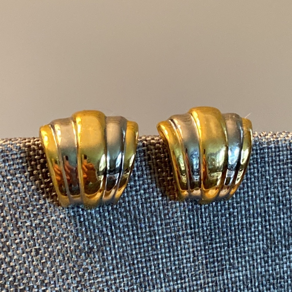 Gold and Silver Toned Clip-on Earrings